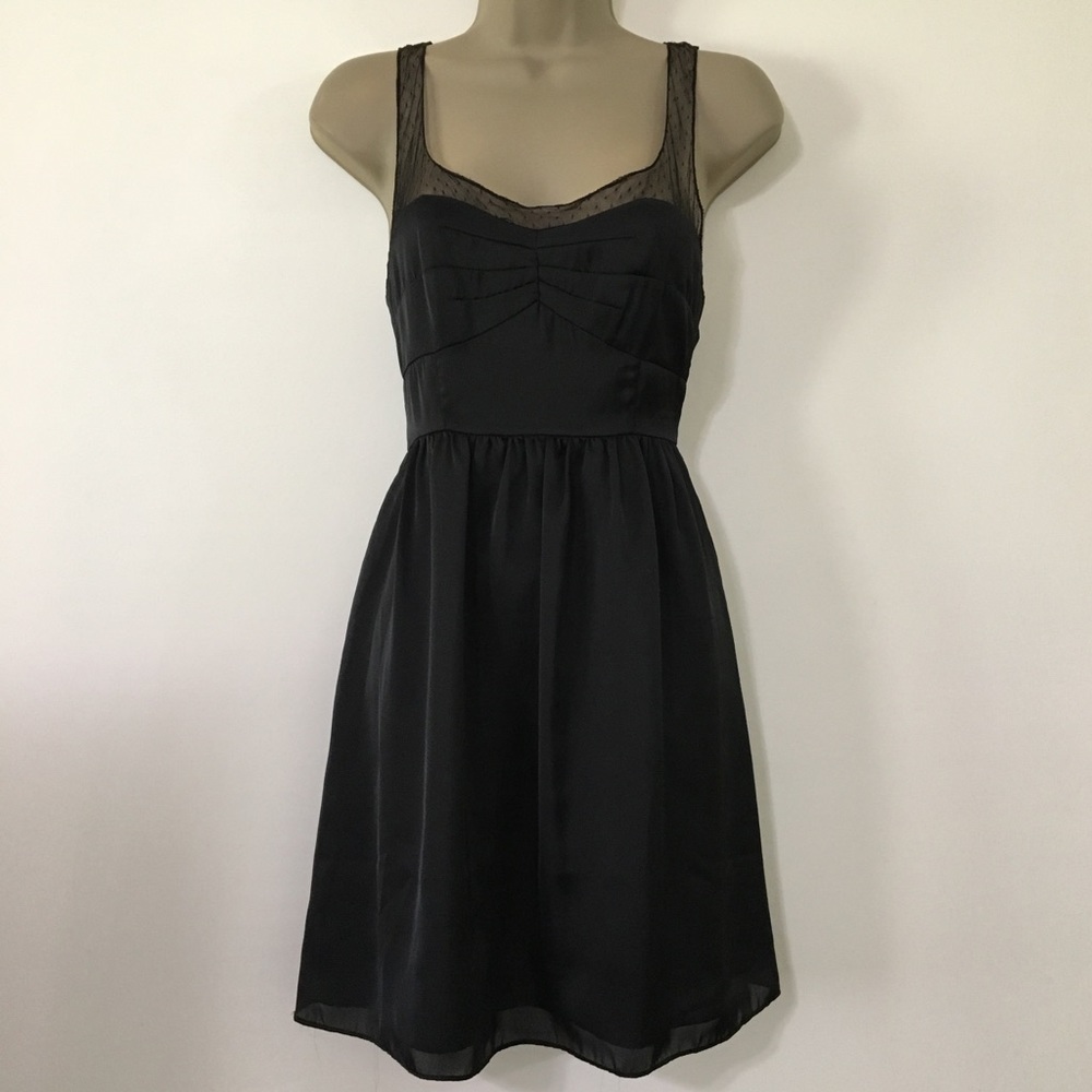 American Eagle Black Fit & Flare Dress Sz. 4 - Picture 1 of 8